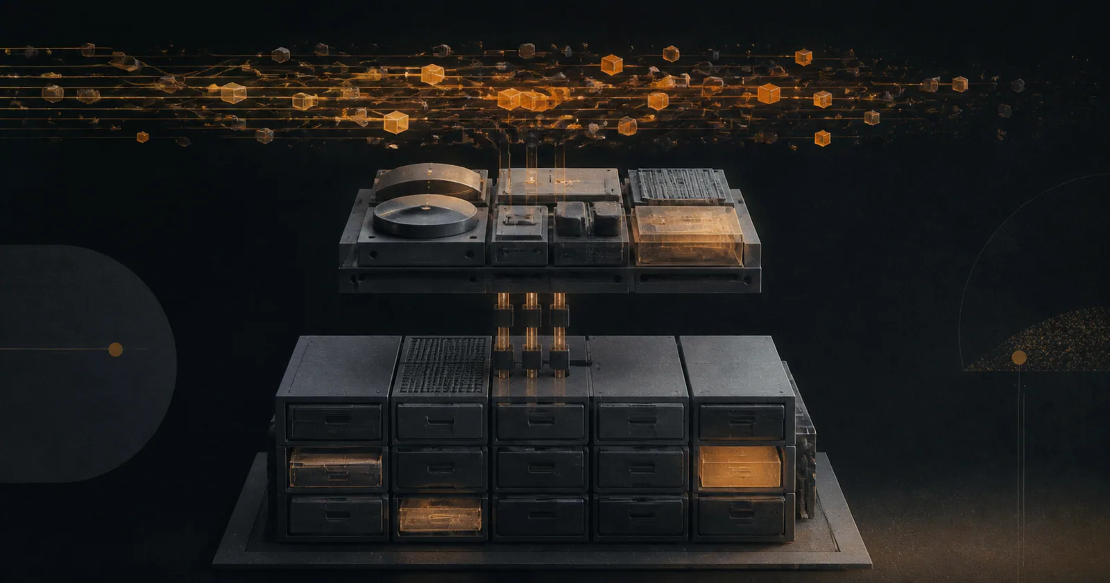 Three layers of agent memory: fleeting signals, active working modules, and a durable archive