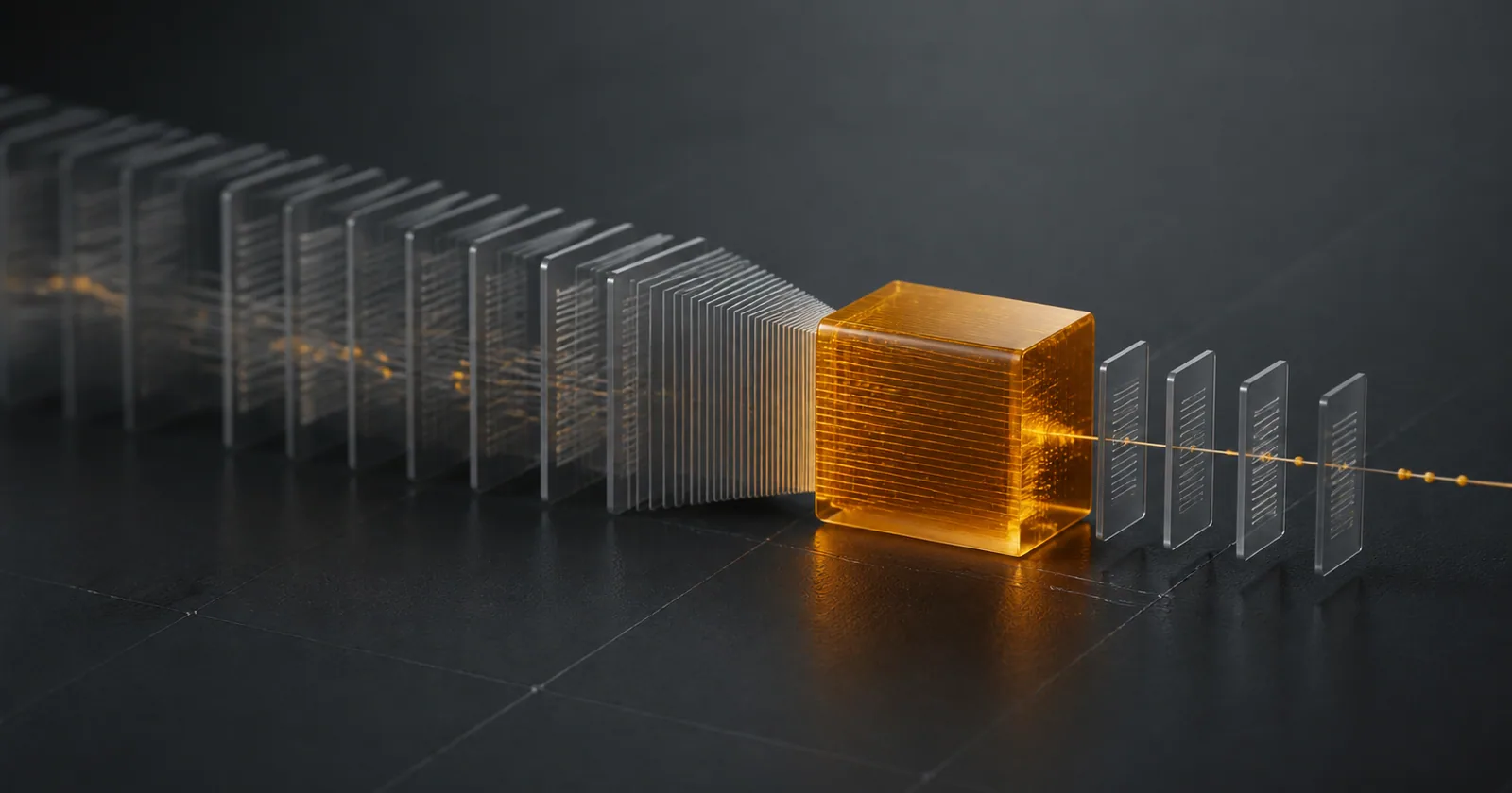 Repeated instruction layers aligned into a reusable amber memory block